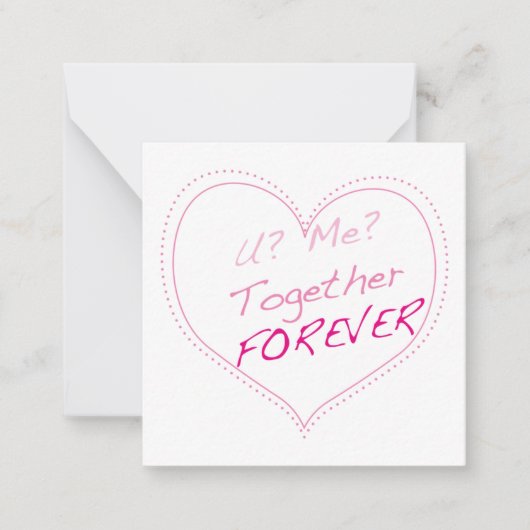 お前か？私が？ずっと一緒に？ ノートカード (正面)