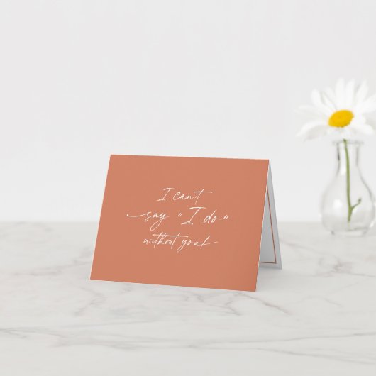 お前がいないと言えないよ、ブライドメイドの提案 カード (小さな植物)