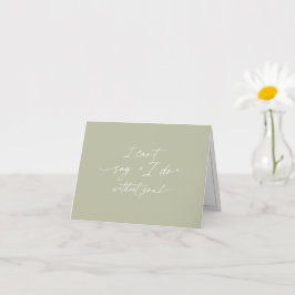 お前がいないと言えないよ、ブライドメイドの提案  カード