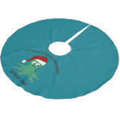 お前がいなくてスッキリしたクリスマス ブラッシュドポリエステルツリースカート (アングル)