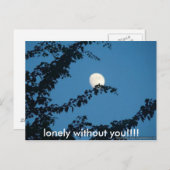 お前がいなくて寂しい月!!!! ポストカード (正面/裏面)