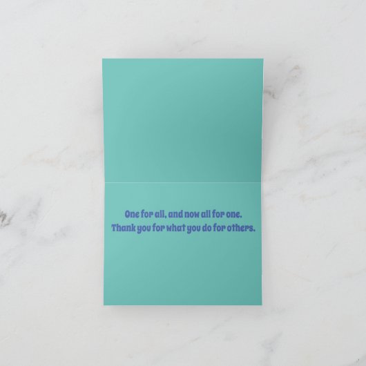 お前がやるだけのことだ サンキューカード (内部)