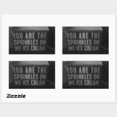 お前がアイスに掛ける 長方形シール (シート)