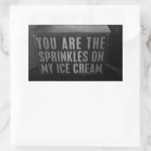 お前がアイスに掛ける 長方形シール (バッグ)