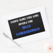 お前がパルを買える以上に! BMWメンテナンス 長方形シール (封筒)