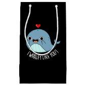 お前がホエールプンおもしろいダークBGだ スモールペーパーバッグ (正面)