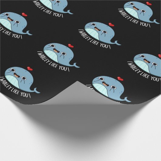 お前がホエールプンおもしろいダークBGだ ラッピングペーパー (角)