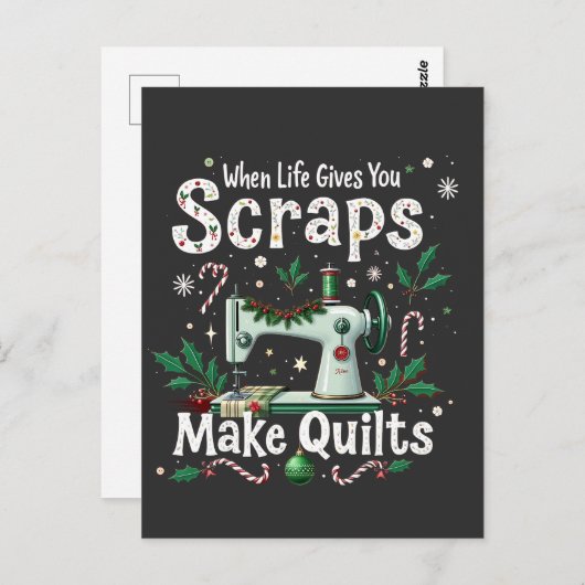 お前が与え人生でキルトを作るクリスマス ポストカード (正面/裏面)