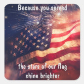 お前が仕えたからだ スクエアシール (正面)