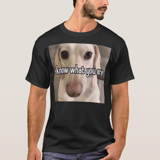 お前が何か分かっている同形犬 Tシャツ (正面)
