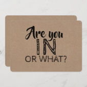 お前が何の花嫁の申しおもしろい出に入ったか 招待状 (正面/裏面)