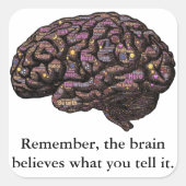 お前が信じ言う事の脳は スクエアシール (正面)