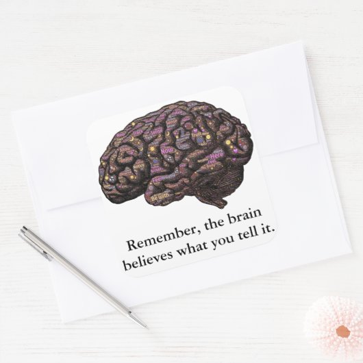 お前が信じ言う事の脳は スクエアシール (封筒)