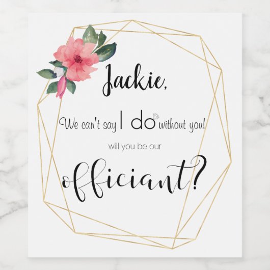 お前が俺たちの役人か？結婚s、金ゴールド箔 ワインラベル (シングルラベル)