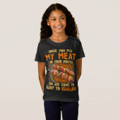 お前が俺の肉を口に入れたら |BBQおもしろいギフト Tシャツ (正面フル)