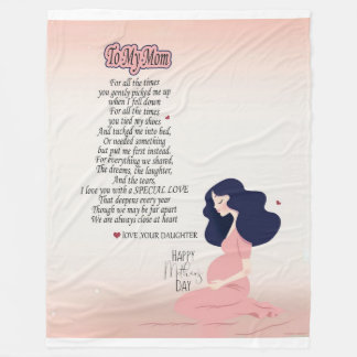 お前が優しく迎えに来てくれた間ずっと母に フリースブランケット