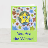 お前が優勝した漫画のスターのグリーティングカード カード (正面)