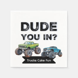 お前が入った？ブラックタイポグラフィボーイバースデーパーティー スタンダードカクテルナプキン