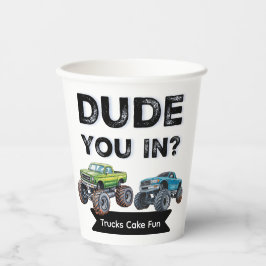 お前が入った？ブラックタイポグラフィボーイバースデーパーティー 紙コップ