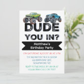 お前が入った?ブラック文字トラックボーイバースデーパーティー 招待状 (スタンド正面)