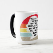 お前が取り組んでる気にものを モーフィングマグカップ (正面左)