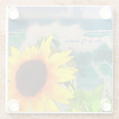 お前が太陽の光るビーチのひまわり ガラスコースター (裏面)