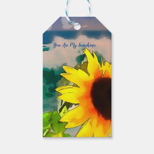 お前が太陽の光るビーチのひまわり ギフトタグ (正面)