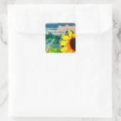 お前が太陽の光るビーチのひまわり スクエアシール (バッグ)