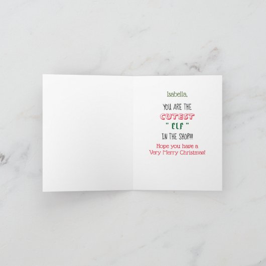 お前が店で一番可愛い小妖精や小人 シーズンカード (内部)