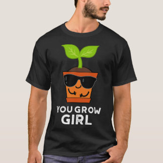 お前が成長する女の子かわいい植物パン Tシャツ