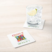 お前が望むまでキルトだ!キルト引用文 スクエアペーパーコースター (インサイチュ)