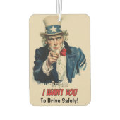 お前が欲しい | おもしろいアンクルサム画像名若いドライバ カーエアーフレッシュナー (裏面)