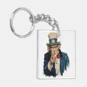 お前が欲しい | アメリカ愛国的クラシック姿 キーホルダー (正面左)