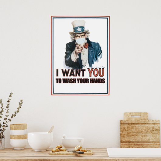 お前が欲しい…手を洗うには…愛国者である ポスター (キッチン)