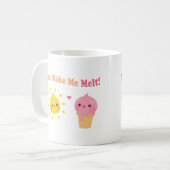 お前が溶かしおもしろいて太陽とアイスクリーム コーヒーマグカップ (正面左)