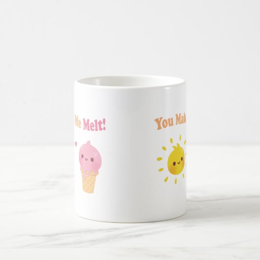 お前が溶かしおもしろいて太陽とアイスクリーム コーヒーマグカップ (中央)