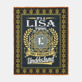 お前が理解できなかったリサだ フリースブランケット (正面)