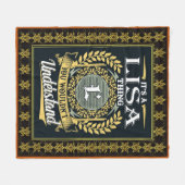 お前が理解できなかったリサだ フリースブランケット (正面(横))