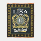 お前が理解できなかったリサだ フリースブランケット (正面)