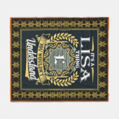 お前が理解できなかったリサだ フリースブランケット (正面(横))