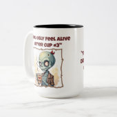 お前が生感じきたのはカップ#3おもしろマグカップ ツートーンマグカップ (正面左)