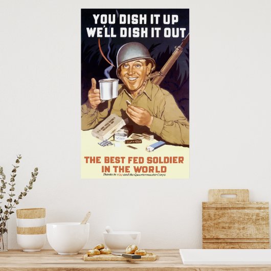 お前が皿を盛り、お前が皿を盛る ポスター (キッチン)