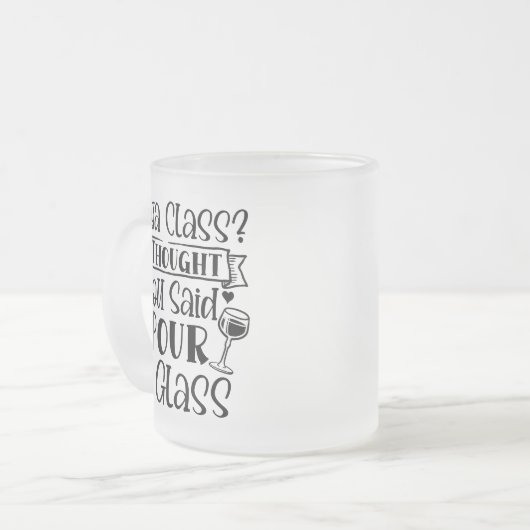 お前が言ったヨ考えガのクラスグラスを注ぐ フロストグラスマグカップ (正面左)
