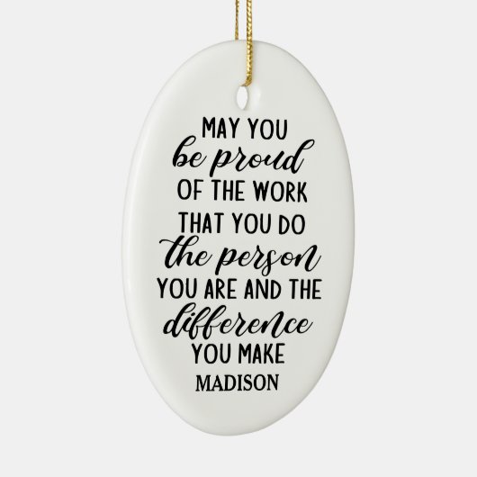 お前が誇りを持ったやっている仕事を… セラミックオーナメント (右)