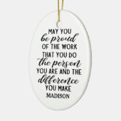 お前が誇りを持ったやっている仕事を… セラミックオーナメント (左)