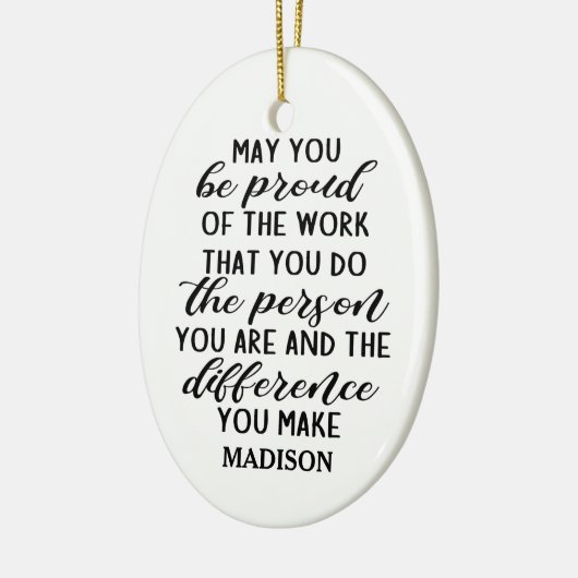 お前が誇りを持ったやっている仕事を… セラミックオーナメント (左)