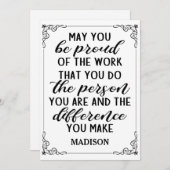 お前が誇りを持ったやっている仕事を… 招待状 (正面/裏面)