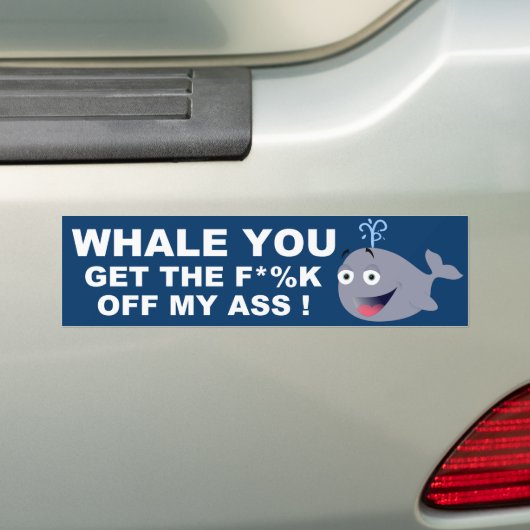 お前が降りる鯨 バンパーステッカー (車上)