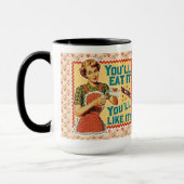 お前が食べ好きになる！-レトロ マグカップ (左)