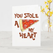 お前が食べ物を好きなハートを盗おもしろいんだ カード (黄色い花)